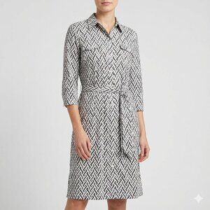 J. McLaughlin Art Deco Shirt Dress Size M